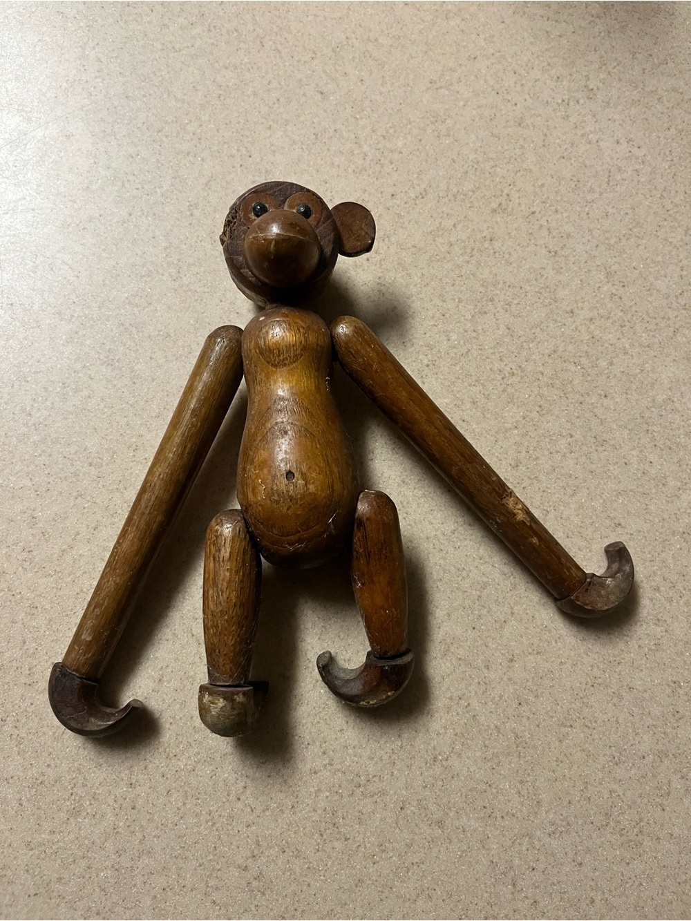 Vintage Wood Monkey Toy